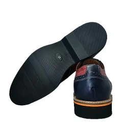 Scarpe di Maremma Stringata In Pelle Rossa E Blu Mod.B*Uomo Stringate