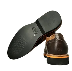 Scarpe di Maremma Stringata In Pelle Testa Di Moro E Cuoio*Uomo Stringate