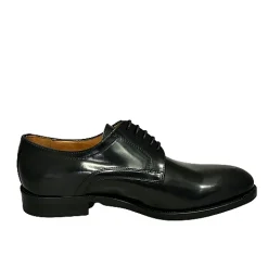 Scarpe di Maremma Stringata Nera Liscia Abrasivata*Uomo Stringate