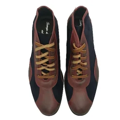 Scarpe di Maremma Tazio In Pelle Bordeaux E Camoscio Blu*Uomo Stivaletti