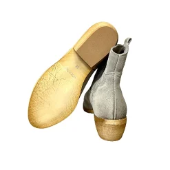 Scarpe di Maremma Texano Artigianale In Nabuk Spazzolato Grigio*Donna Tronchetti