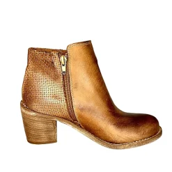 Scarpe di Maremma Tronchetto Color Cuoio Spazzolato Con Cerniera*Donna Tronchetti
