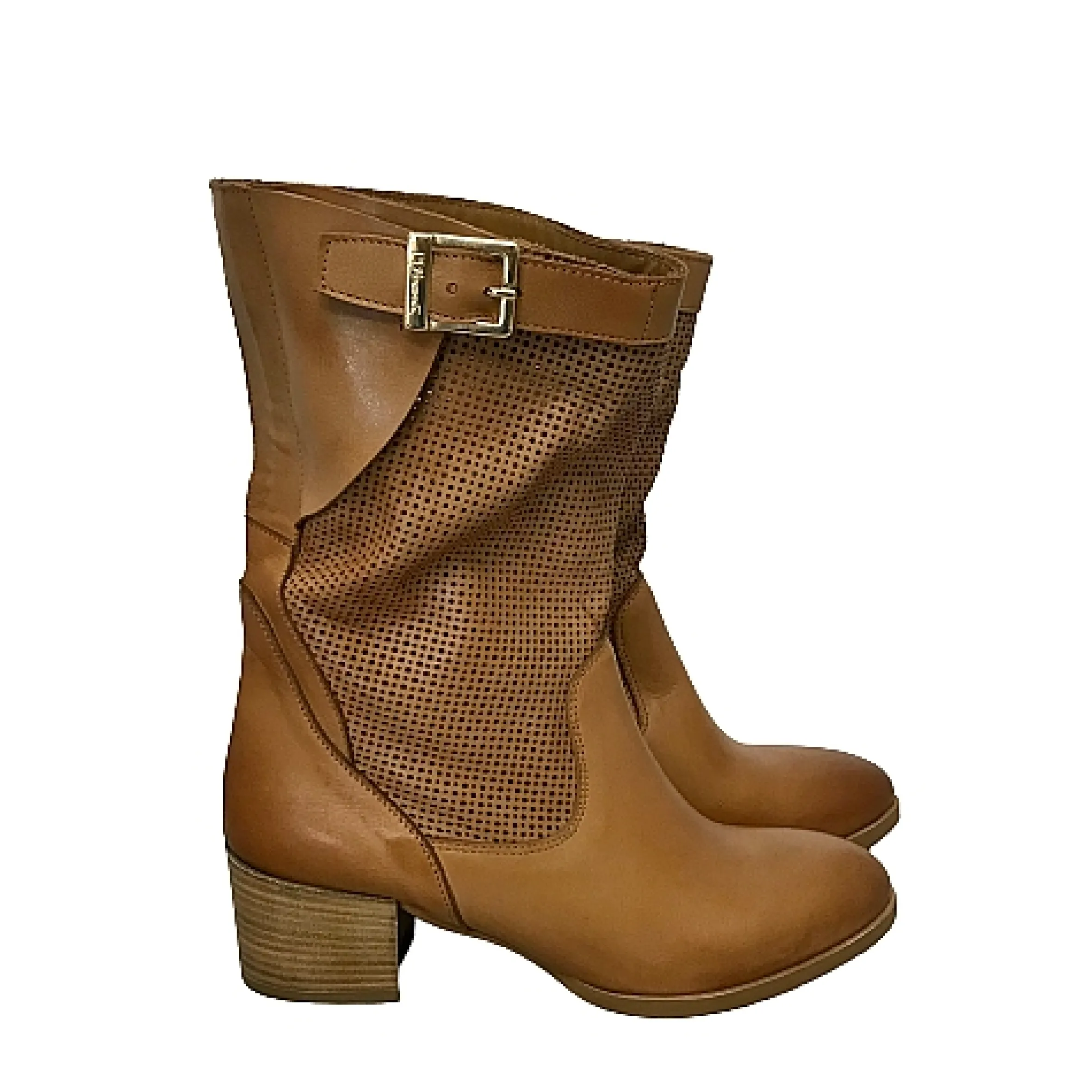 Scarpe di Maremma Tronchetto Cuoio Traforato*Donna Stivali