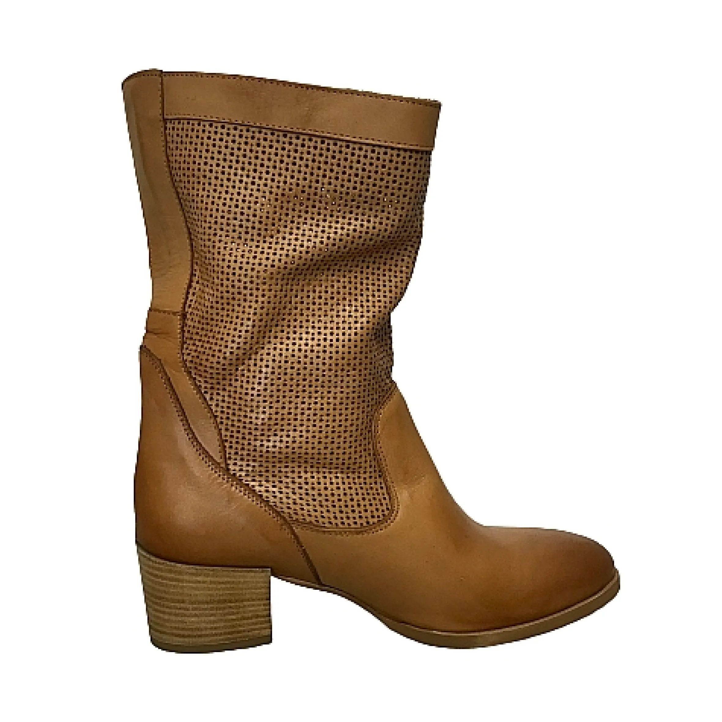 Scarpe di Maremma Tronchetto Cuoio Traforato*Donna Stivali