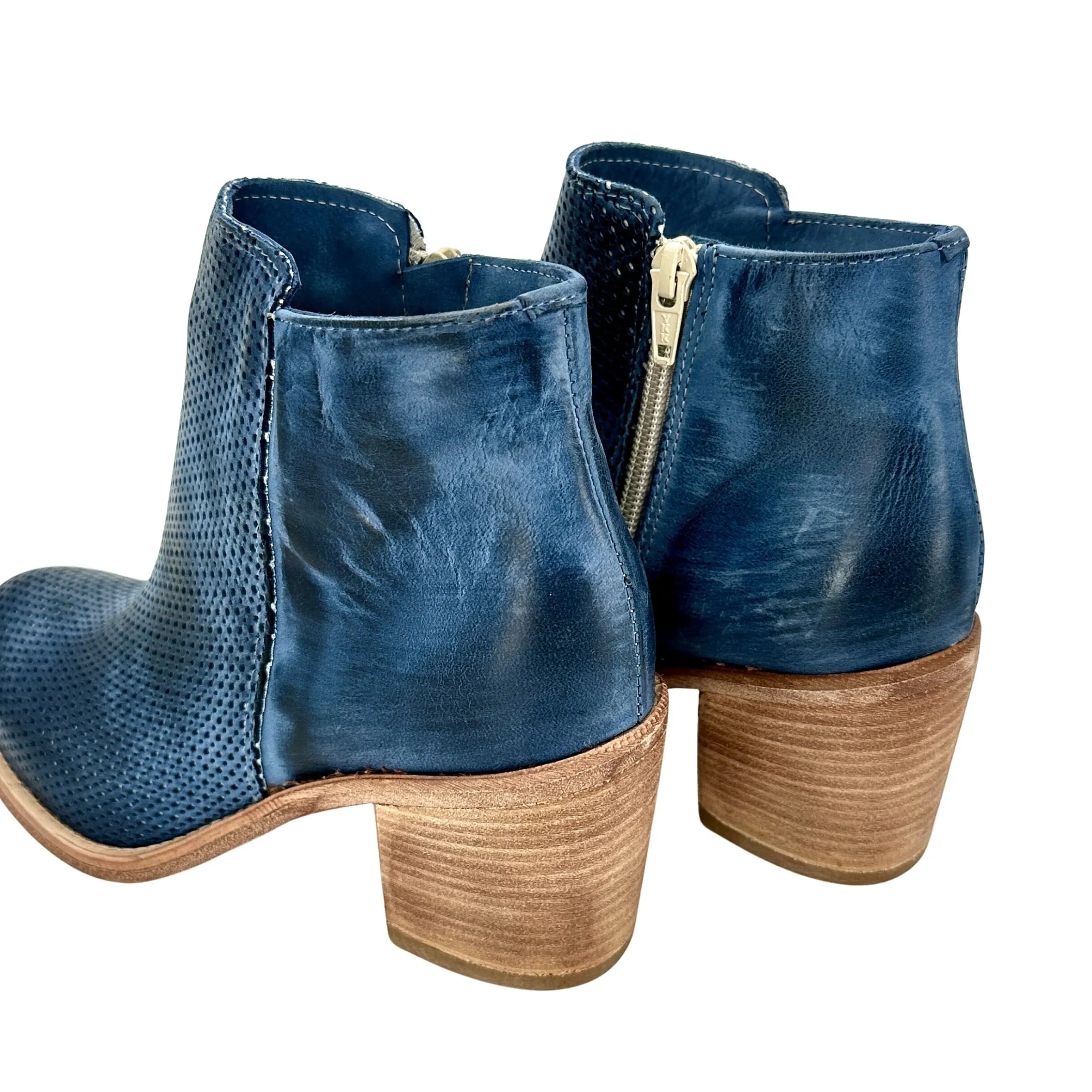 Scarpe di Maremma Tronchetto In Pelle Nabuk Spazzolato Jeans Con Cerniera*Donna Tronchetti