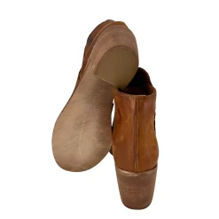 Scarpe di Maremma Tronchetto In Pelle Nabuk Spazzolato Cuoio Con Cerniera*Donna Tronchetti