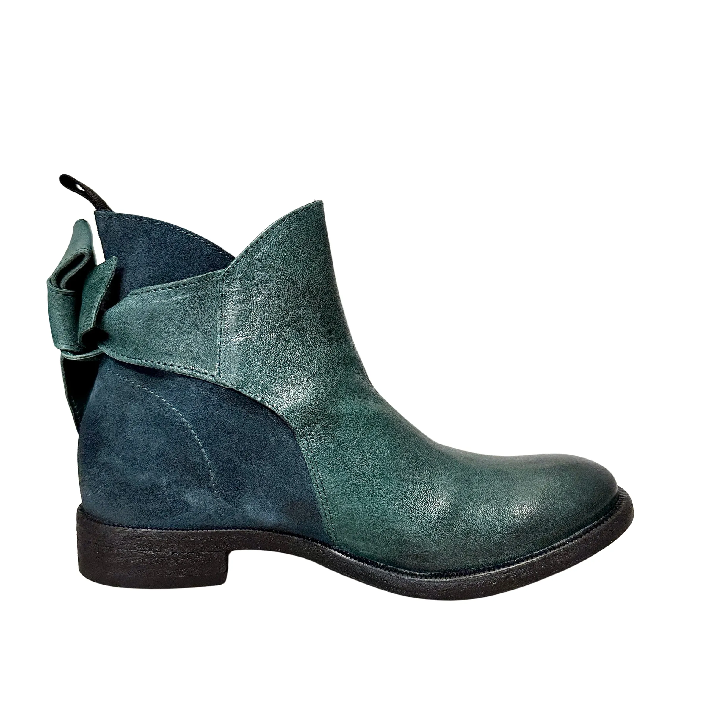 Scarpe di Maremma Tronchetto Petrolio In Pelle Tuffata Camarri 1916*Donna Stivali