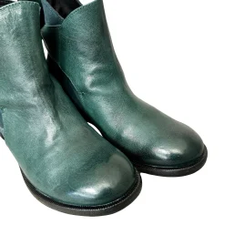 Scarpe di Maremma Tronchetto Petrolio In Pelle Tuffata Camarri 1916*Donna Stivali