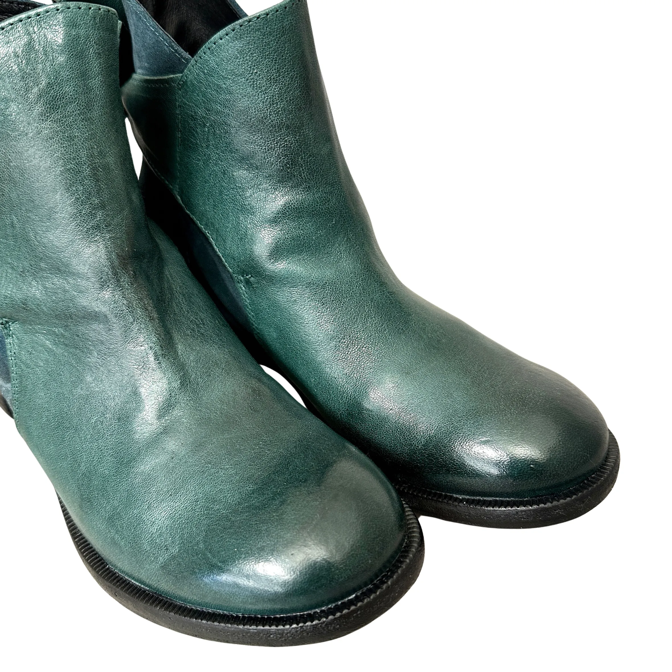 Scarpe di Maremma Tronchetto Petrolio In Pelle Tuffata Camarri 1916*Donna Stivali