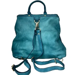Scarpe di Maremma Zaino Artigianale In Pelle Lavata Ed Intrecciata*Donna Zaini
